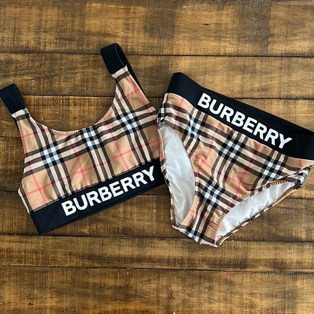 AUTHENTIC girls 14Y BURBERRY bikini swimsuit! So cute!